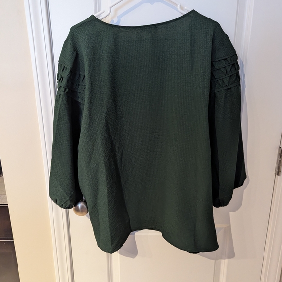 Dark Green Women's Top - Picture 4 of 4